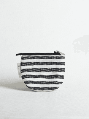 Grey Striped Handbag